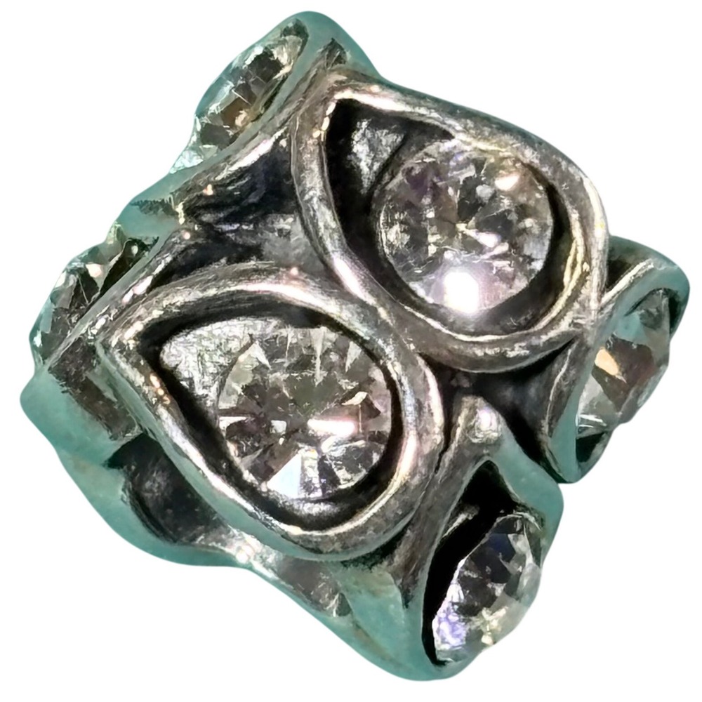 Chamilia Sterling Silver 925 Clear Swarovski Crystal Teardrop Bead Charm